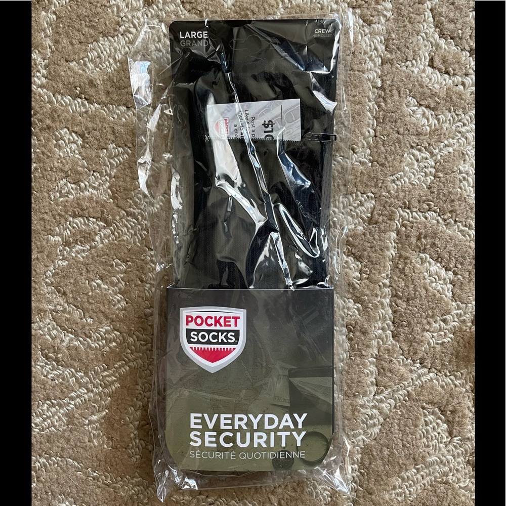 Pocket Socks RFD security socks. Never opened